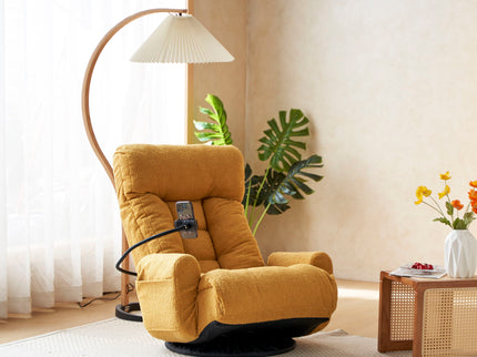 Adjustable Swivel Lounge Chair With 360 Degree Rotating Seat And Headrest Support