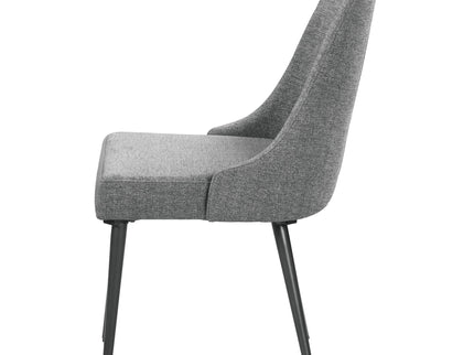 Side Chairs Upholstered With Tapered Legs (Set of 2) - Gray