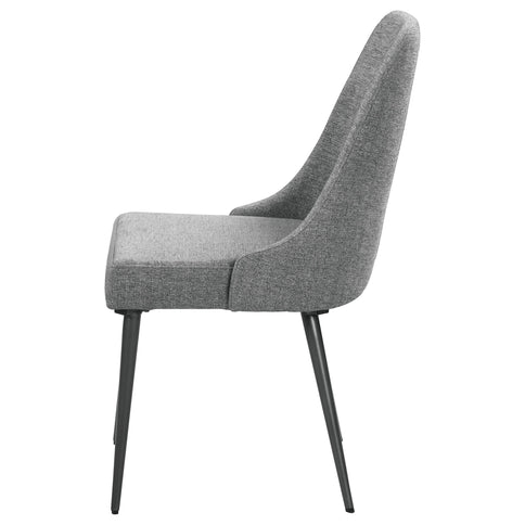 Side Chairs Upholstered With Tapered Legs (Set of 2) - Gray