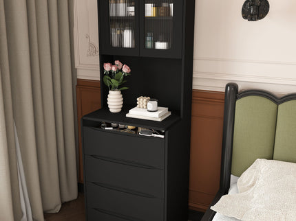 3 In 1 Vanity Table With LED Mirror & Storage Stool For Bedroom