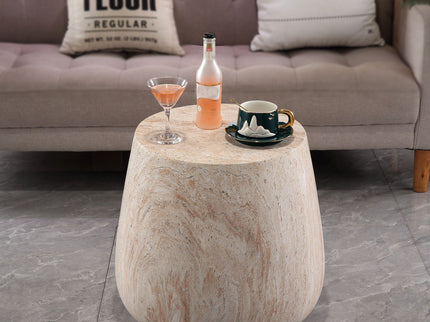 Drum Accent Coffee Table - Beige / Yellow