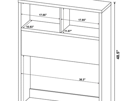 Geary - Bookcase Headboard With Open Cubbies