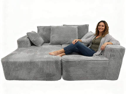 Corner Combination Sofa Sectional Couch With Soft Fabric