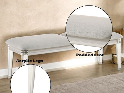 Laveda - Boucle Bench - Light Gray / White