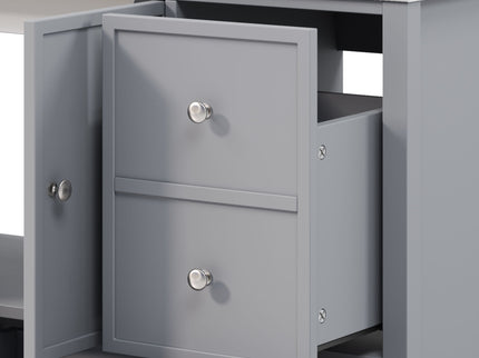 Bathroom Vanity With Separate Sink, Soft Close Doors And 4 Drawers