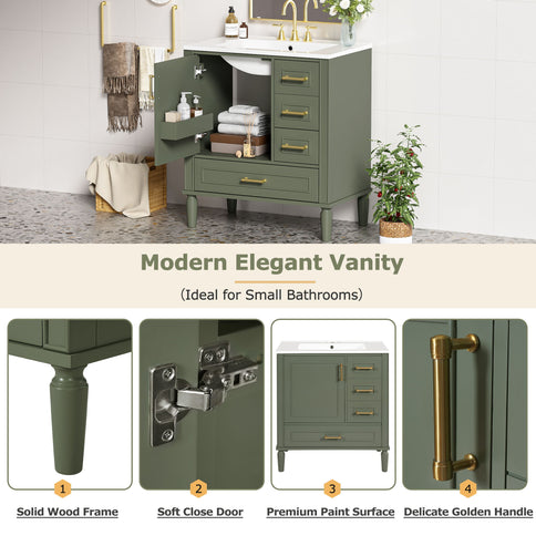 Traditional Bathroom Vanity Set With Soft Close Doors