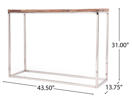 Console Table - Brown / Silver