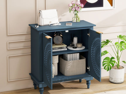 Hollow - Carved 2 Doors Accent Cabinet
