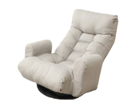 Modern With Metal Frame Swivel Game Lounge Chair With Adjustable Headrest And Waist Support, 360 Degree Rotatable Leisure Chair For Living Room - Gray