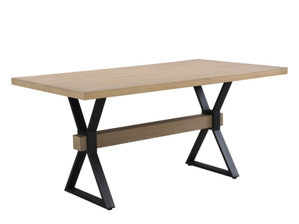 Elevated - Farmhouse Dining Table With X Shaped Legs - Light Ash