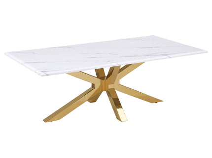 Maciel - 2 Piece Marble Coffee And End Table Set With Base Marble - White Marble