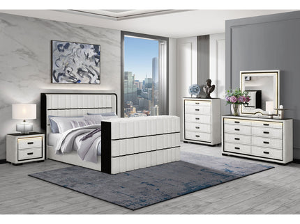 Isaiah - Mirror With Upholstered Frame And LED Lighting