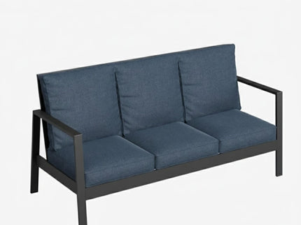 3 Seat All-Weather Patio Sofa With Cushions
