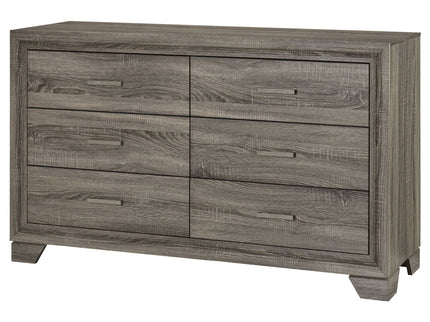 Funston - 6 Drawer Dresser Cabinet - Brown Oak