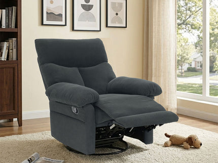 Swivel Rocker Recliner Chair With Manual Recline For Living Room