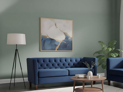 Button Tufted 3 Seater Sofa For Living Room