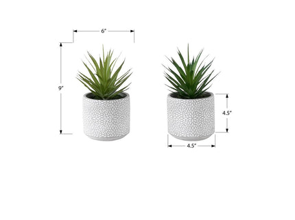 Artificial Succulent, Table Decor (Set of 2) - Green - Plastic