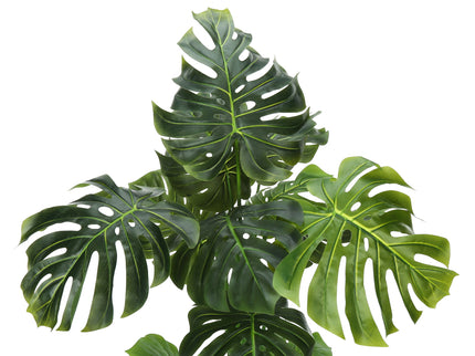 55" Tall, Artificial Plant, Monstera Tree, Indoor, Faux, Fake, Floor, Greenery, Potted, Real Touch, Decorative - Green / Black