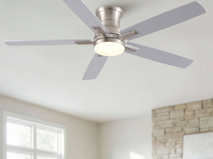 Mordern Flush Mount Ceiling Fan With Light And Remote Control