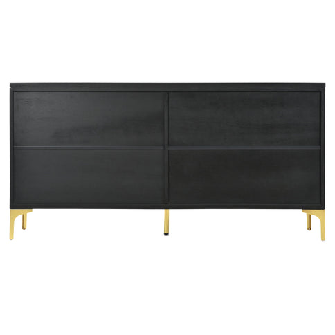 Modern Sideboard Buffet Cabinet With Handleless Press To Open Design With 4 Doors