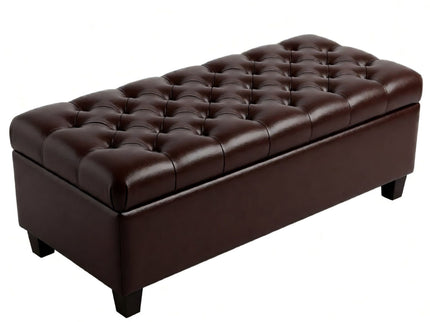 Storage Ottoman Bench With Safety Hinges