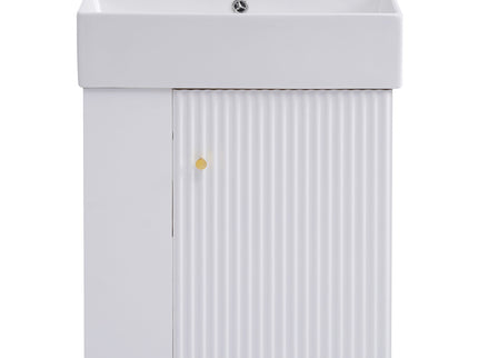 Modern Floating Bathroom Vanity With Ceramic Basin Perfect For Small Bathrooms