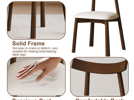 Oval Dining Table Set For 6 With 4 Chairs - Walnut