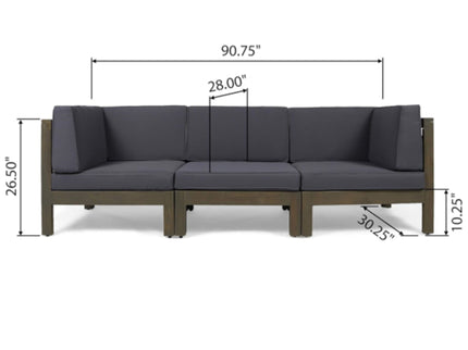 Oana - 3 Piece Sofa Set With Water Resistant Cushions