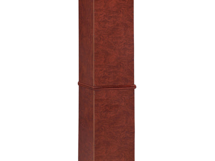 Jacob - 6 Shelf Curio Display Cabinet - Red / Brown