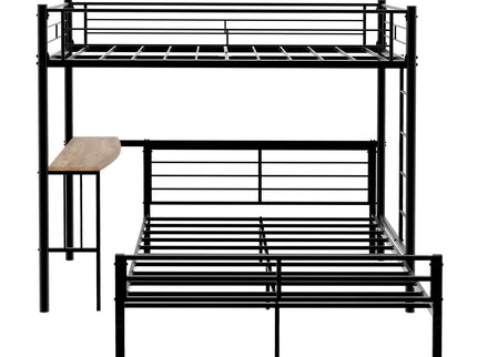 Bunk Bed With Built In Desk & Guardrail Frame