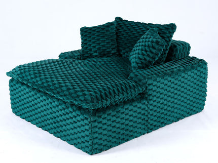 Comfort Bearing Sofa With 2 Pillows And 1 Backrest - Green