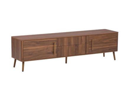 TV Stand With 2 Drawers, Media Console Table - Walnut