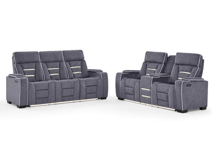 Austin - Recliner With Storage Arms - Gray