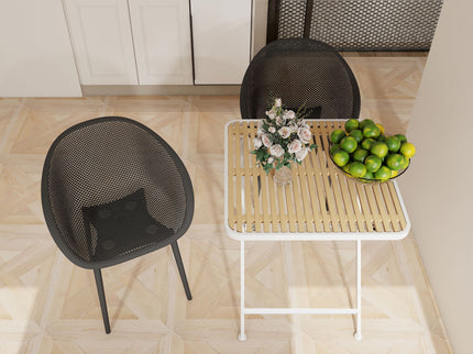2 Pack Lounge Chair Set & Folding Square Table