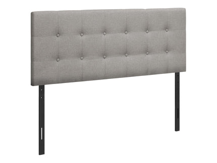 Full Size Bed Headboard Only, Upholstered, Transitional - Gray