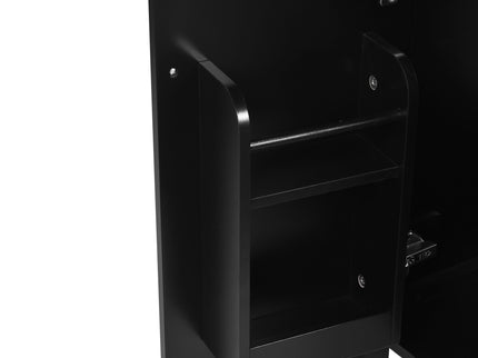 Elegant Bathroom Vanity With Ceramic Sink, Soft Close Doors And Drawers, Double Storage Racks