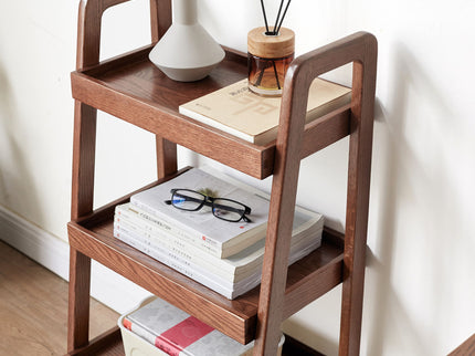 Premium Storage Organizer, 3-Tier Beech Shoe Rack For Entryway, Living Room - Walnut