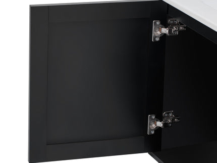Bathroom Vanity Cabinet With Sink, 2 Drawers - Black