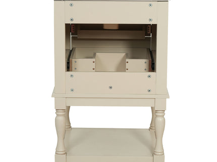 Retro Design Bathroom Vanity With Sink, 2 Drawer Storage Cabinet