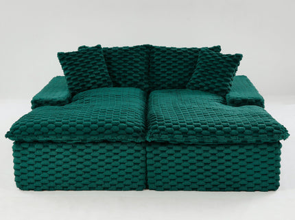 Double Chaise Lounge With Full Compressed Sponge