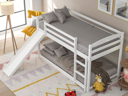 Durable Bunk Bed With Convertible Slide And Ladder