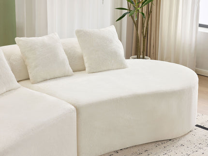 Modern Curved Sofa With Pillows