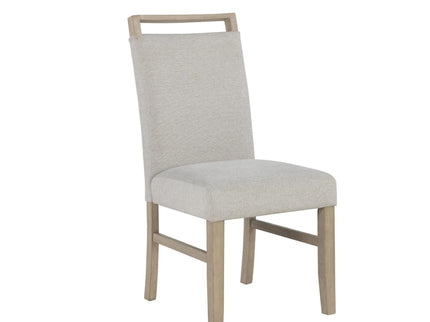 Vanilla - Real Marble Dining Table And Chair Set With Upholstery - Beige / Natural