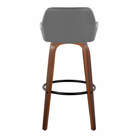 Daniella - Contemporary Fixed Height, Barstool & Swivel And Round Footrest (Set of 2)