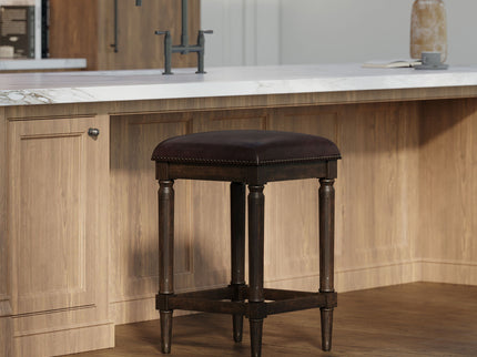 Square Stool With Upholstered Seat