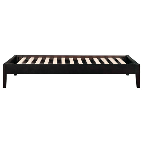 Queen Platform Bed With Tapered Legs - Brown