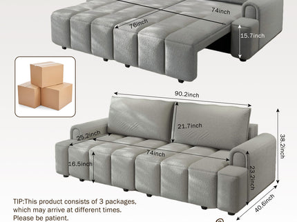 4 Seater Modern Couch With Seats Storage