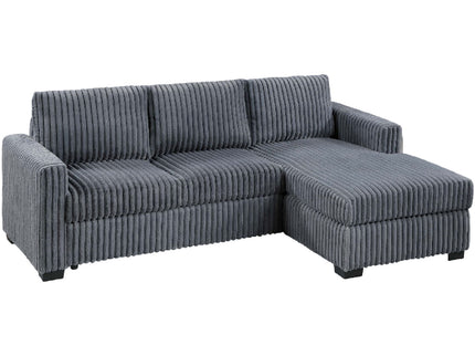2 Piece Sectional Sofa With Right Arm Chaise And Left Arm Sofa - Dark Gray