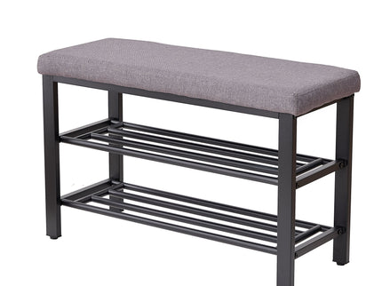 Shoe Bench With Cushion, Storage Seat For Entryway