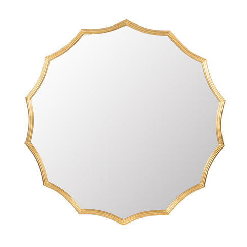 Round Sunburst Wall Mirror With, Wall Decor Mirror For Entryway Bedroom Living Room - Gold